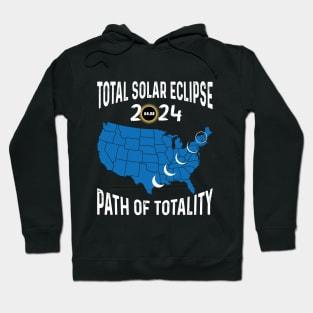 Path Of Totality North America Tour State Solar Eclipse 2024 Hoodie